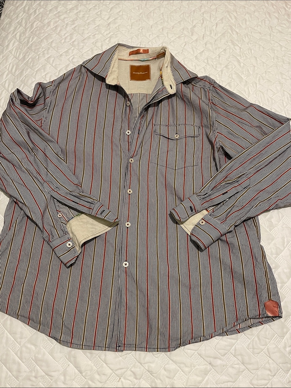 Tommy Bahama Men's Multi-Stripe Button-Down Shirt - Blue, Red, White